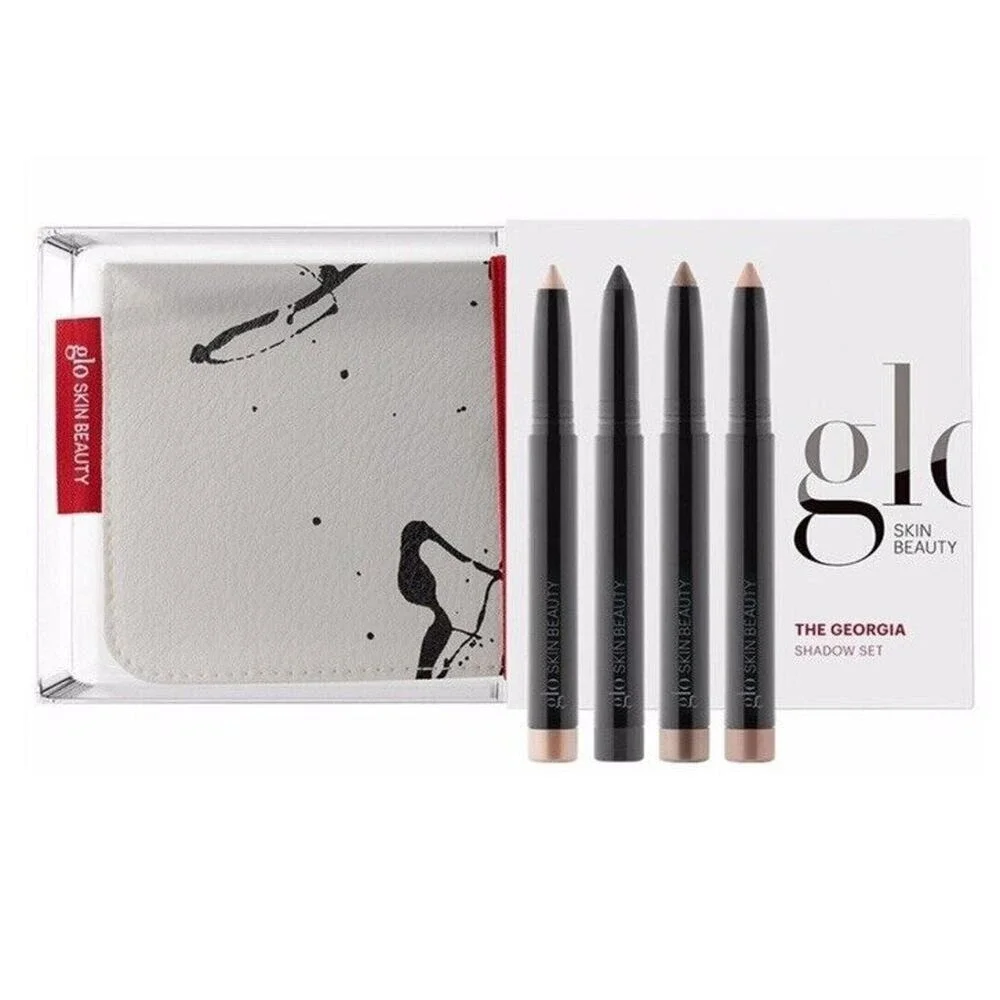 GLO Skin Beauty Eye Shadow Set‎ With Case 4 Crayons The Georgia Limited NWT